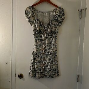 No Boundaries- Green, Dark Green, Cream & White Sun Dress.
